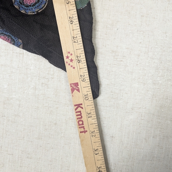 Desigual 100% Cotton Floral Mandala Sweater Raw Hem Rhinestones XL - Picture 11 of 13